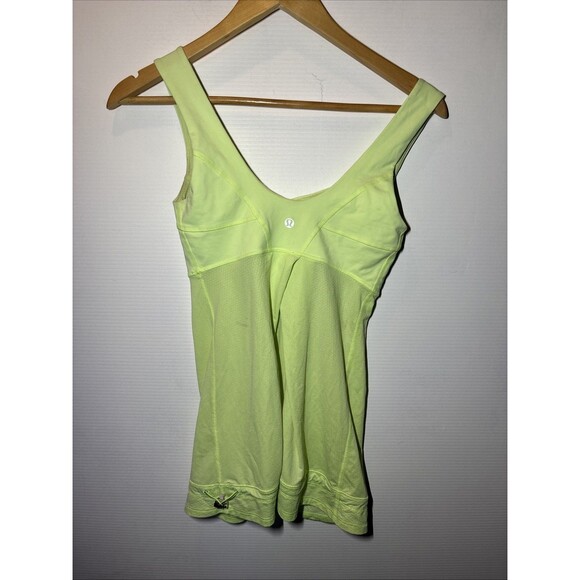 Lululemon Tame Me Camisole Tank Top Size 2 Lime Green Yellow - Picture 4 of 7